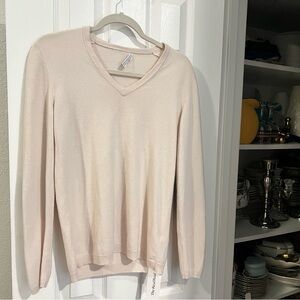 Brunello Cucinelli Soft Pink V-Neck Sweater